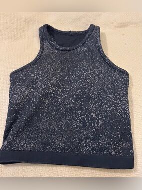 NWOT LULULEMON Sz 4 Navy Speckled Racerback Tank